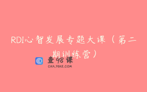RDI心智发展专题大课（第二期训练营）
