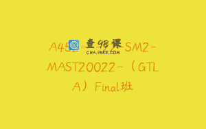 A452—22-SM2-MAST20022-（GTLA）Final班