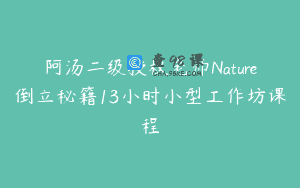 阿汤二级授权老师Nature倒立秘籍13小时小型工作坊课程