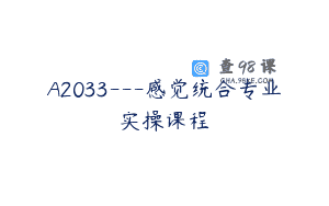 A2033—感觉统合专业实操课程