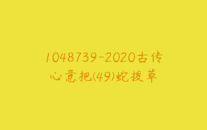 1048739-2020古传心意把(49)蛇拨草
