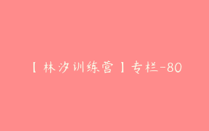 【林汐训练营】专栏-80