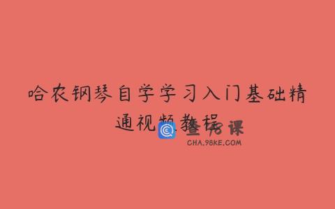 哈农钢琴自学学习入门基础精通视频教程