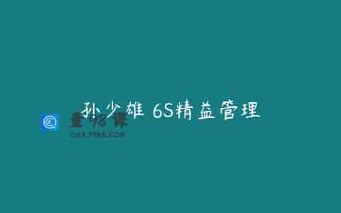 孙少雄 6S精益管理
