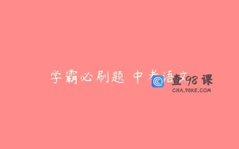 学霸必刷题 中考语文
