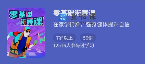 少年得到 零基础街舞课程五十六集