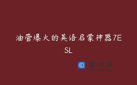 油管爆火的英语启蒙神器7ESL