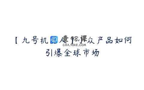 【九号机器人】小众产品如何引爆全球市场