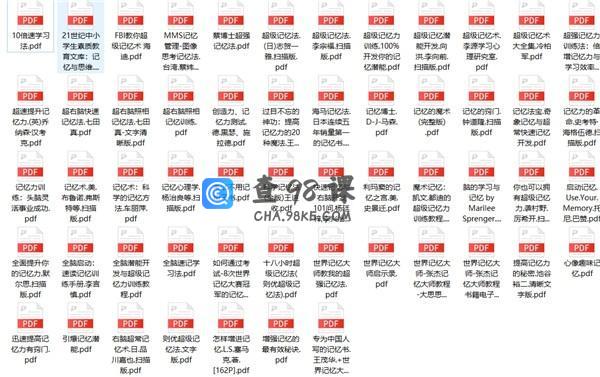 快速阅读、快速记忆、右脑开发电子书籍大全打包