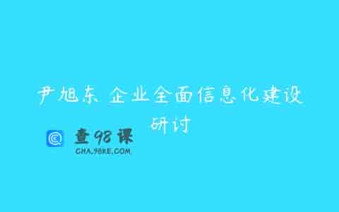 尹旭东 企业全面信息化建设研讨