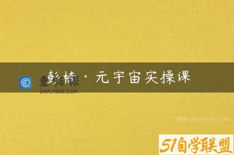 彭楠·元宇宙实操课