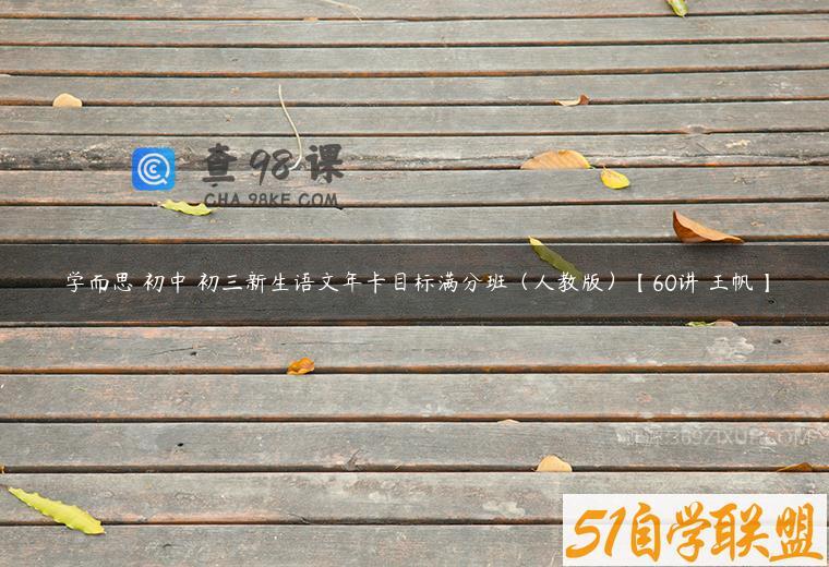 学而思 初中 初三新生语文年卡目标满分班（人教版）【60讲 王帆】
