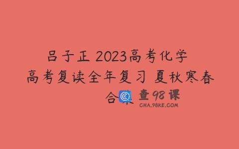 吕子正 2023高考化学 高考复读全年复习 夏秋寒春合集