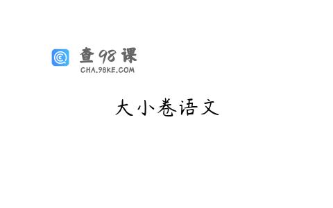 大小卷语文
