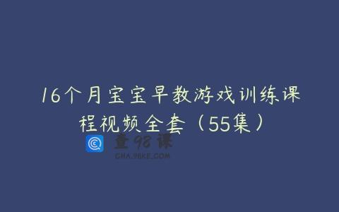 16个月宝宝早教游戏训练课程视频全套（55集）