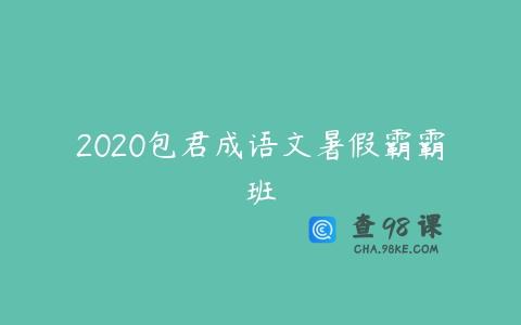 2020包君成语文暑假霸霸班