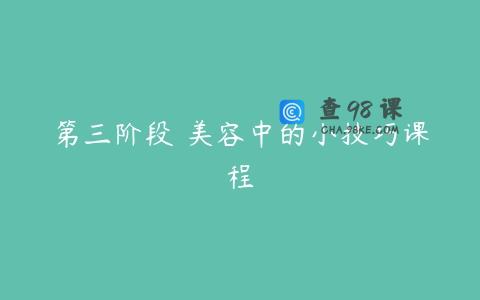 第三阶段 美容中的小技巧课程