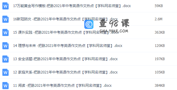 把脉2021年中考英语作文热点