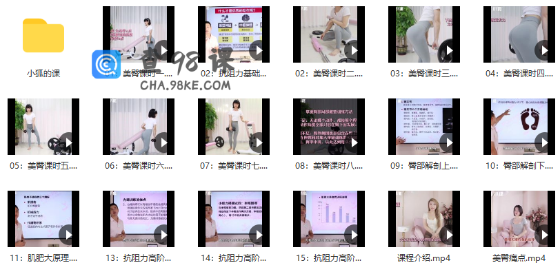 小狐女子塑型 30天翘臀课（器械负重）