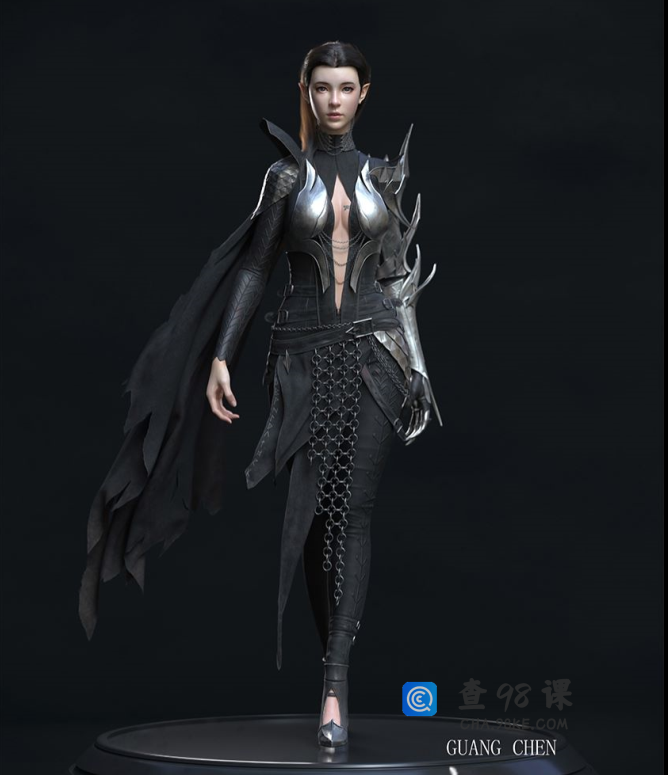 深夜学院-高精度《暗影刺客》流程制作教程，商业项目流程影视角色制作…