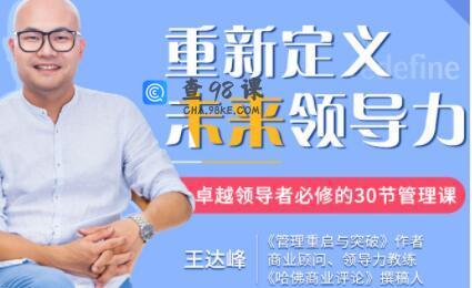 王达峰《重新定义未来领导力》卓越领导者必修的30节管理课