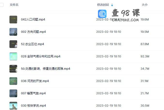 【张艳平】高考地理【15天】快速提分46集全
