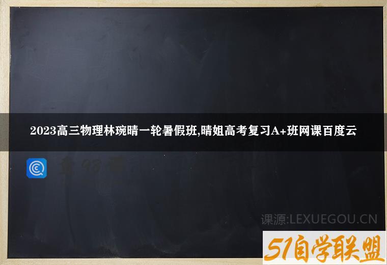 2023高三物理林琬晴一轮暑假班,晴姐高考复习A+班网课百度云