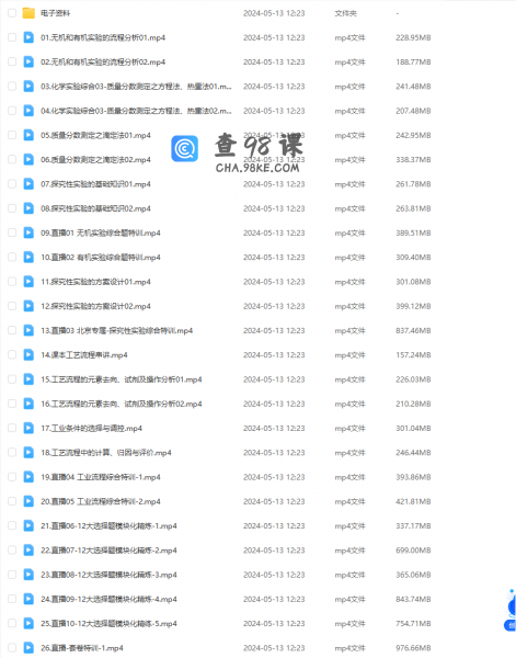 2024李政化学高三二轮春季班课