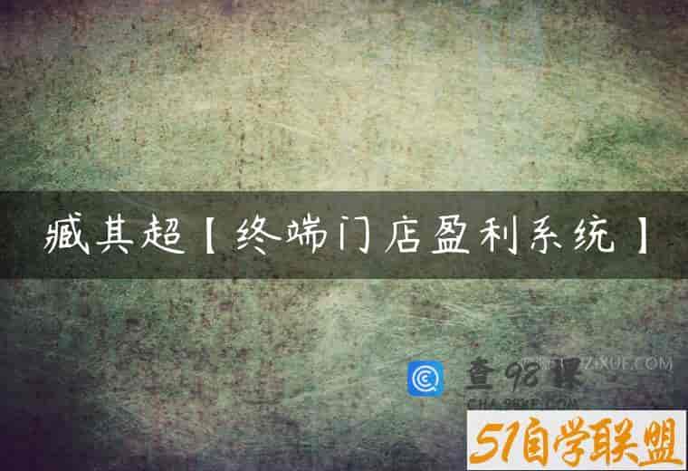 臧其超【终端门店盈利系统】