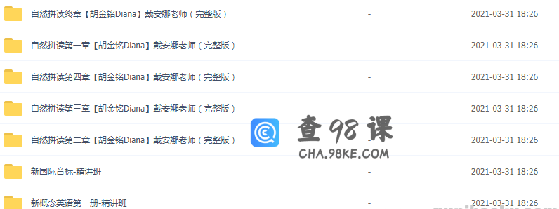 新概念英语胡金铭(戴安娜)全四册+自然拼读法+新[旧]音标课程