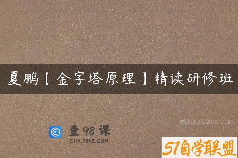 夏鹏【金字塔原理】精读研修班