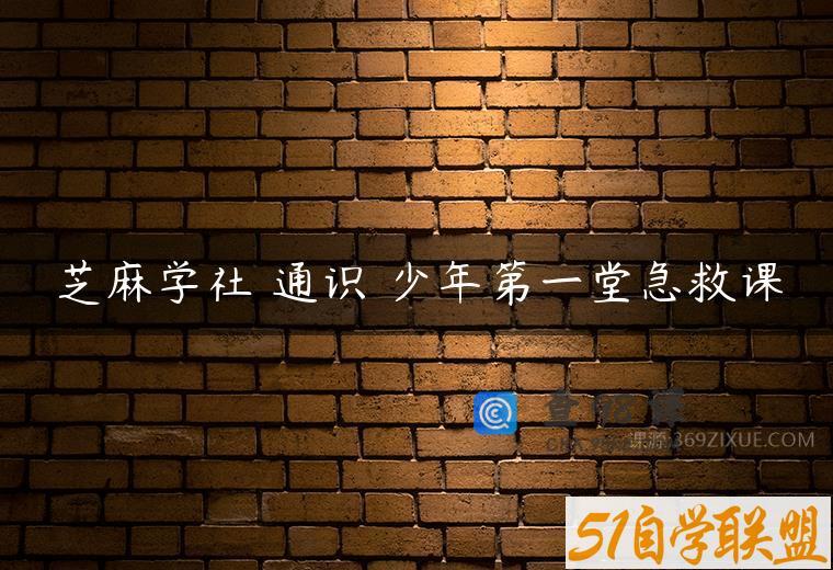 芝麻学社 通识 少年第一堂急救课