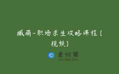 臧萌-职场求生攻略课程 [视频]