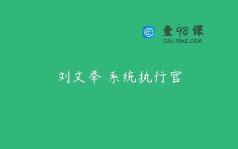 刘文举 系统执行官