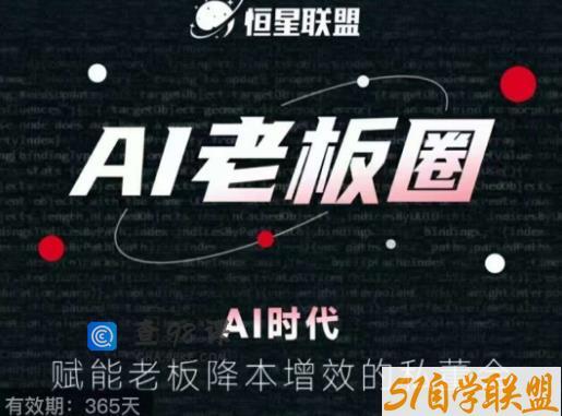 恒星联盟·AI老板圈，AI时代，赋能老板降本增效的私董会，帮你轻松掌握AI赋能