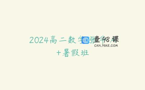 2024高二数学 张华 A+暑假班