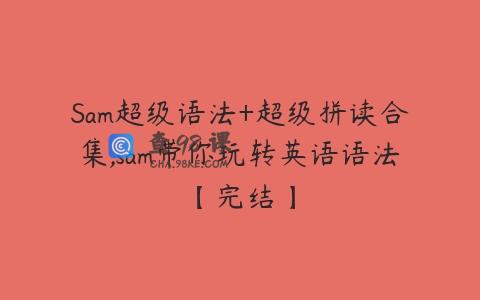 Sam超级语法+超级拼读合集,sam带你玩转英语语法【完结】