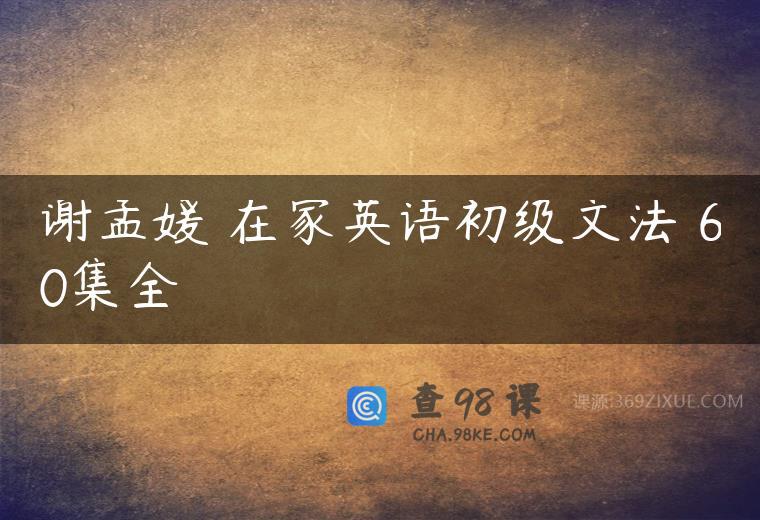 谢孟媛 在家英语初级文法 60集全