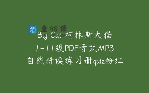Big Cat 柯林斯大猫1-11级PDF音频MP3自然拼读练习册quiz粉红黄蓝绿橙紫金白