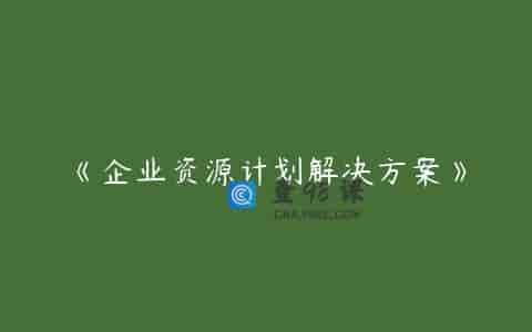 《企业资源计划解决方案》