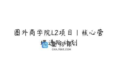 圈外商学院L2项目｜核心管理进阶计划