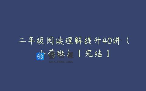 二年级阅读理解提升40讲（小荷班）【完结】