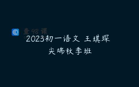 2023初一语文 王琪琛 尖端秋季班