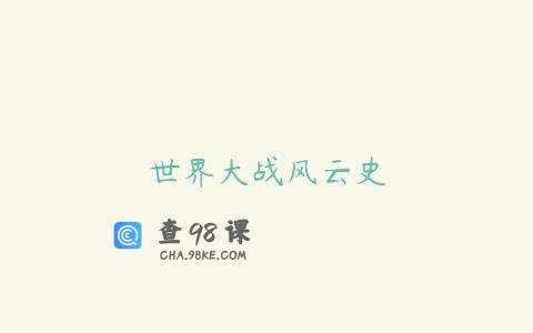 世界大战风云史