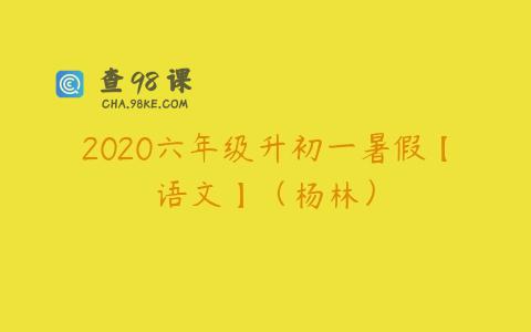 2020六年级升初一暑假【语文】（杨林）