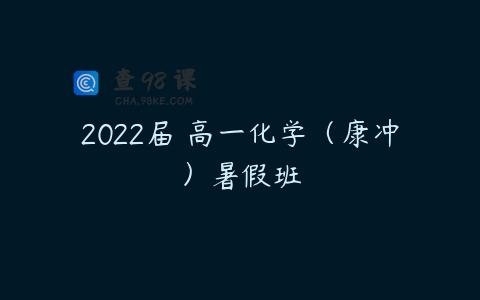 2022届 高一化学（康冲）暑假班