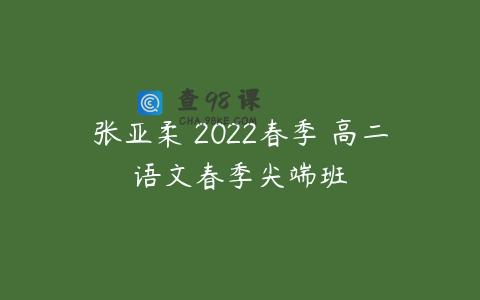 张亚柔 2022春季 高二语文春季尖端班