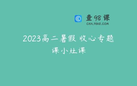 2023高二暑假 收心专题课小灶课
