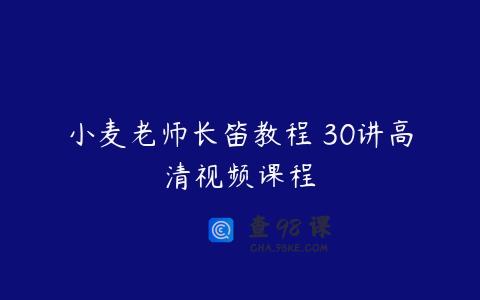 小麦老师长笛教程 30讲高清视频课程
