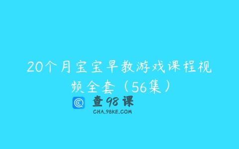 20个月宝宝早教游戏课程视频全套（56集）